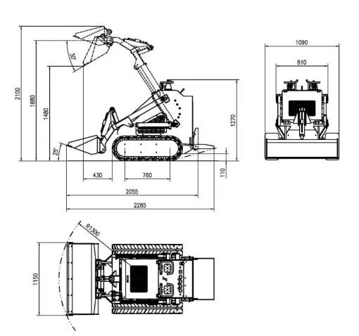 TYPHON STOMP 2000lbs Mini Skid Steer 23HP Gas EPA Engine USA - Image 2