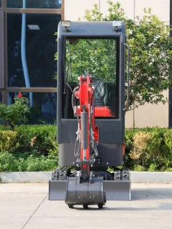 TERROR ONE Mini Excavator – 1.1 Ton Trench Digger with Cabin, Hydraulic Thumb Clip, Hydraulic Oil Cooler, 13.5hp B&S Engine USA