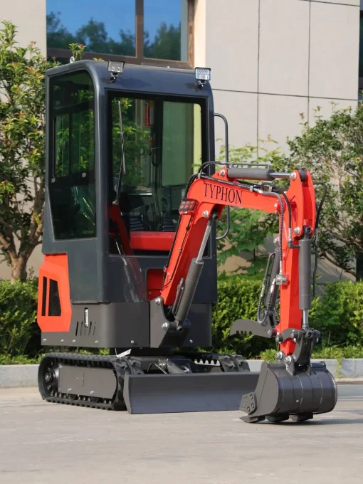 TERROR ONE Mini Excavator – 1.1 Ton Trench Digger with Cabin, Hydraulic Thumb Clip, Hydraulic Oil Cooler, 13.5hp B&S Engine USA - Image 2