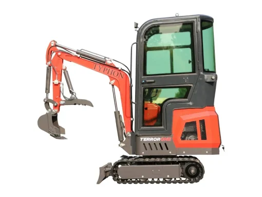 TERROR ONE Mini Excavator – 1.1 Ton Trench Digger with Cabin, Hydraulic Thumb Clip, Hydraulic Oil Cooler, 13.5hp B&S Engine USA - Image 6