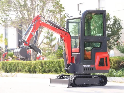 TERROR ONE Mini Excavator – 1.1 Ton Trench Digger with Cabin, Hydraulic Thumb Clip, Hydraulic Oil Cooler, 13.5hp B&S Engine USA - Image 7