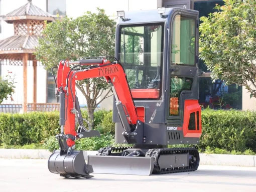 TERROR ONE Mini Excavator – 1.1 Ton Trench Digger with Cabin, Hydraulic Thumb Clip, Hydraulic Oil Cooler, 13.5hp B&S Engine USA - Image 9
