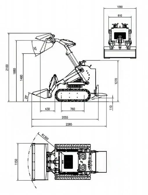 Skid Steer Loader Wheeled 22.1 HP Honda EPA Gasoline Engine for Gardens, Farming - Image 11