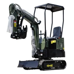 TERROR X STORM Mini Excavator 1 Ton Trench Digger with Canopy, Hydraulic Thumb Clip, Bucket